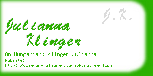 julianna klinger business card